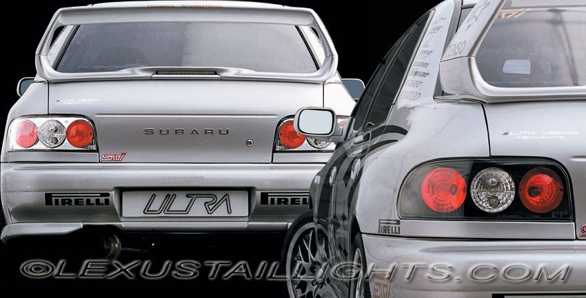 Subaru Impreza to 01 Prodesign chrome and black tailights (lexus lights)