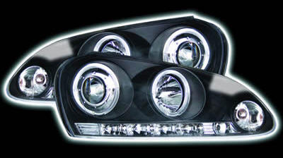 Mk5 VW Golf projector headlights with LED driving lights
